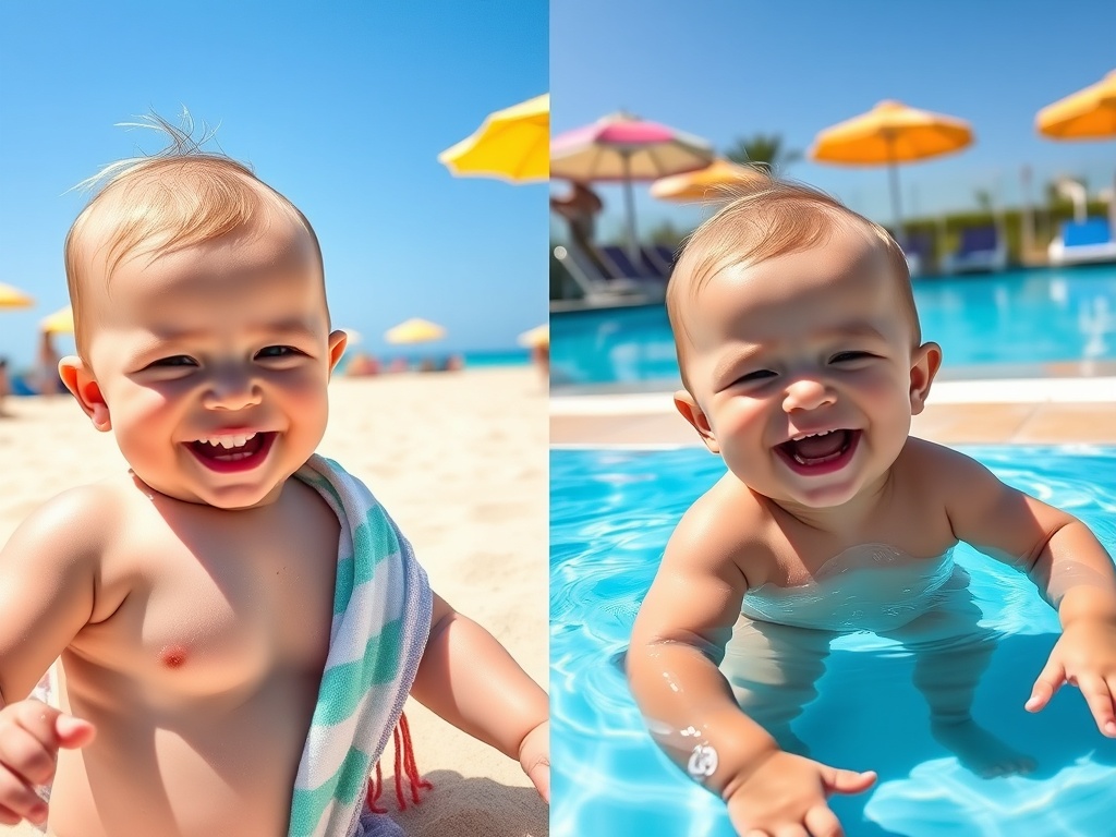 dionisosking.ro | Plaja versus piscina: avantaje și dezavantaje pentru bebeluși
